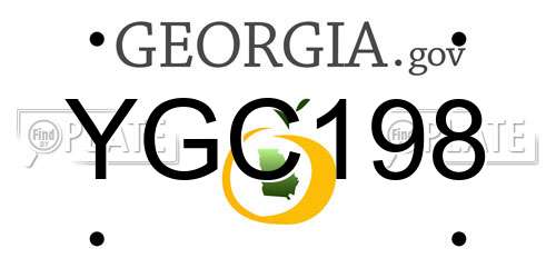YGC198 Georgia License Plate