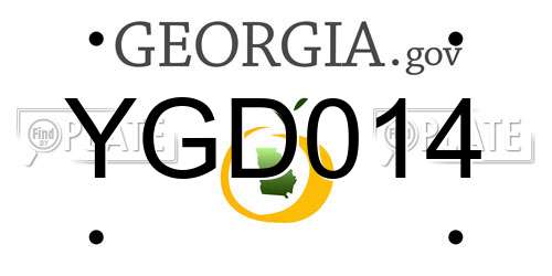 YGD014 Georgia License Plate