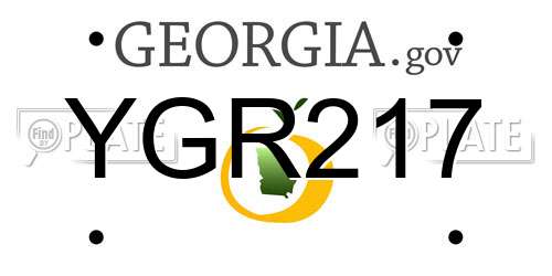 YGR217 Georgia License Plate
