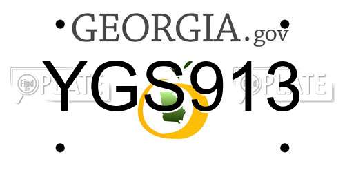 YGS913 Georgia License Plate