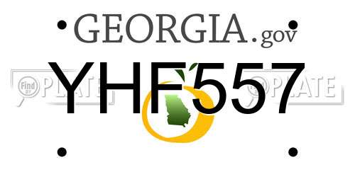 YHF557 Georgia License Plate