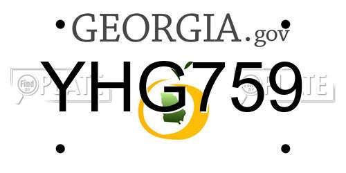 YHG759 Georgia License Plate
