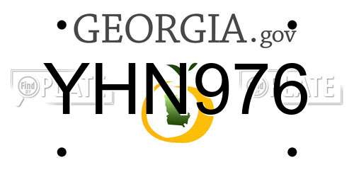 YHN976 Georgia License Plate