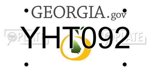 YHT092 Georgia License Plate