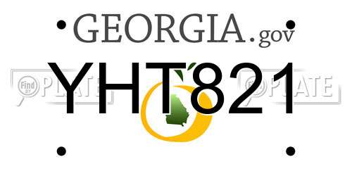 YHT821 Georgia License Plate