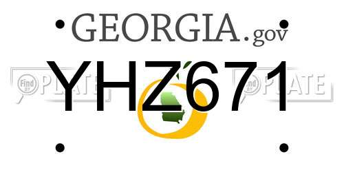 YHZ671 Georgia License Plate