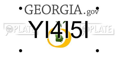 YI4I5I Georgia License Plate