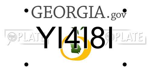 YI4I8I Georgia License Plate