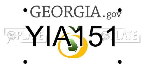 YIA151 Georgia License Plate