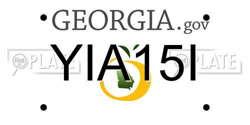 YIA15I Georgia License Plate