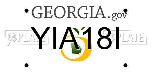 YIA18I Georgia License Plate
