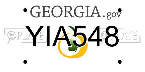 YIA548 Georgia License Plate