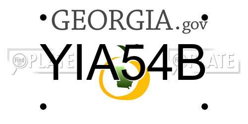 YIA54B Georgia License Plate