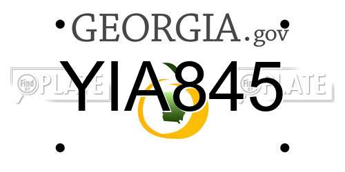 YIA845 Georgia License Plate