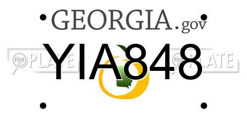 YIA848 Georgia License Plate