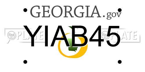 YIAB45 Georgia License Plate