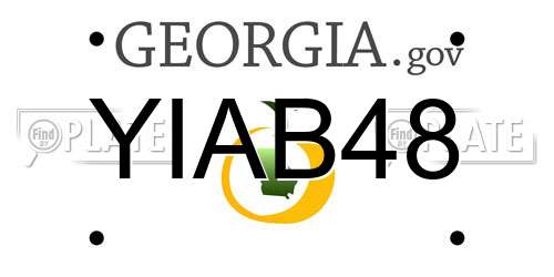 YIAB48 Georgia License Plate
