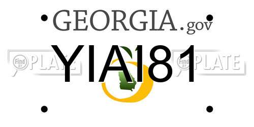 YIAI81 Georgia License Plate
