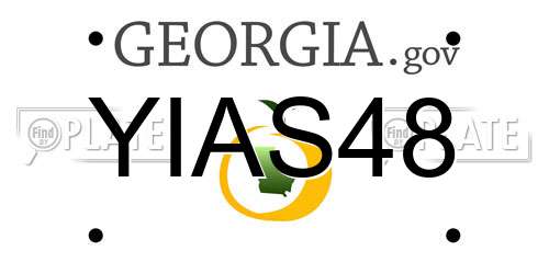 YIAS48 Georgia License Plate