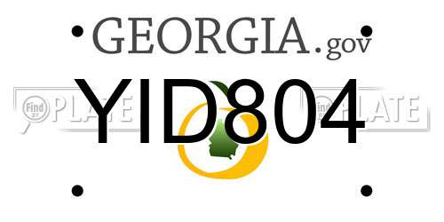 YID804 Georgia License Plate