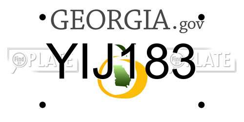 YIJ183 Georgia License Plate