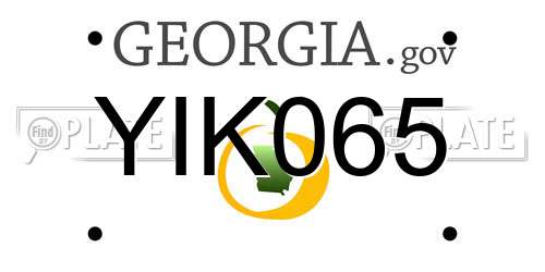 YIK065 Georgia License Plate
