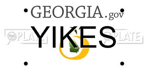 YIKES Georgia License Plate