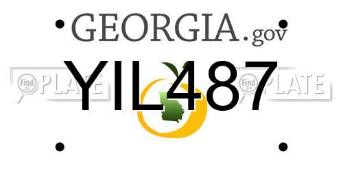 YIL487 Georgia License Plate