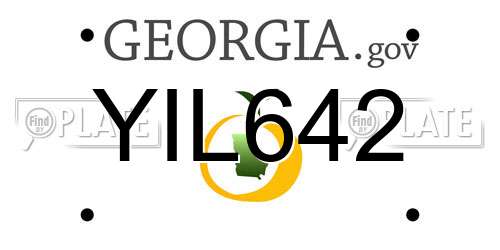 YIL642 Georgia License Plate