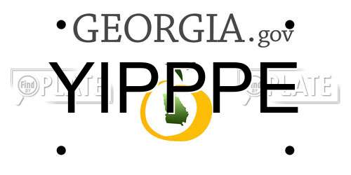 YIPPPE Georgia License Plate