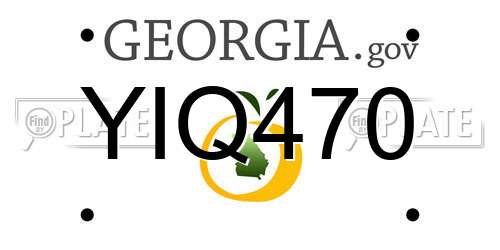 YIQ470 Georgia License Plate