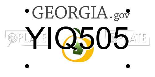 YIQ505 Georgia License Plate