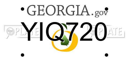 YIQ720 Georgia License Plate
