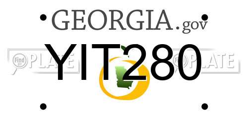 YIT280 Georgia License Plate