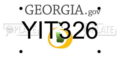 YIT326 Georgia License Plate