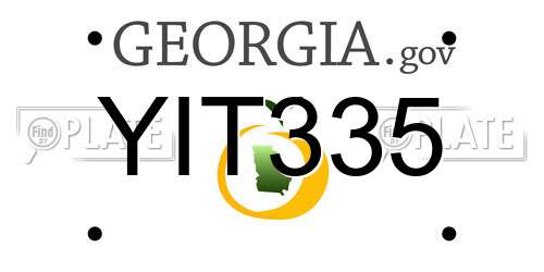 YIT335 Georgia License Plate