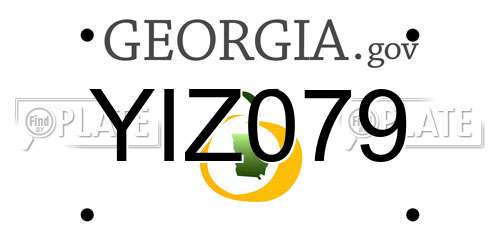 YIZ079 Georgia License Plate