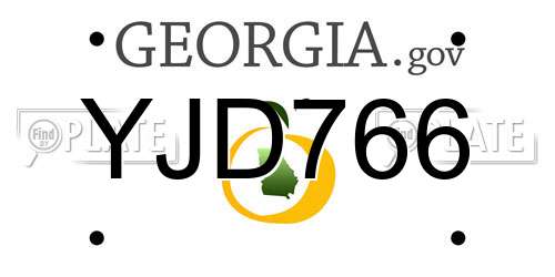 YJD766 Georgia License Plate