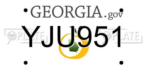 YJU951 Georgia License Plate