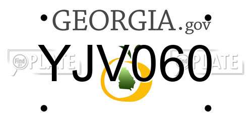 YJV060 Georgia License Plate