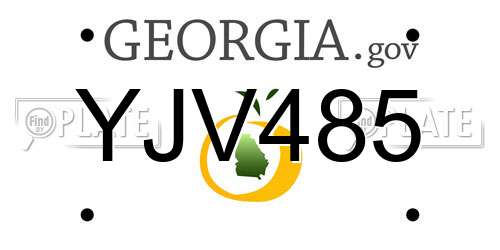 YJV485 Georgia License Plate