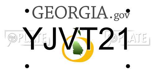 YJVT21 Georgia License Plate