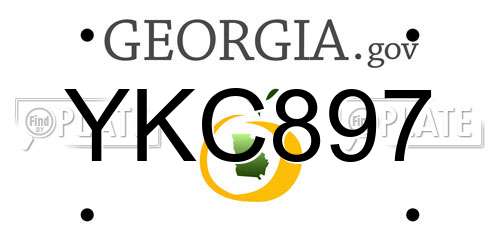 YKC897 Georgia License Plate