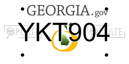 YKT904 Georgia License Plate