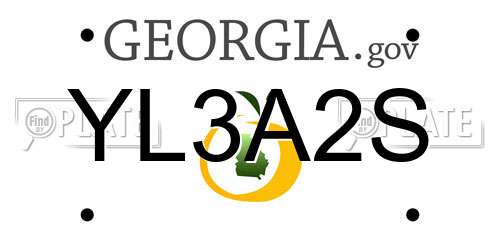 YL3A2S Georgia License Plate