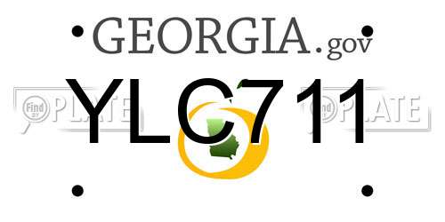 YLC711 Georgia License Plate