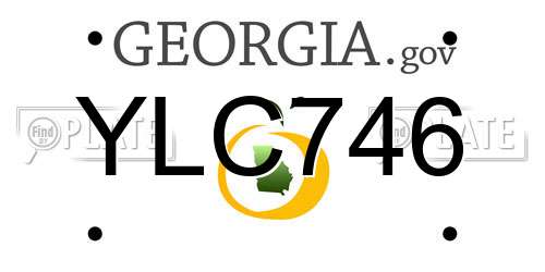 YLC746 Georgia License Plate