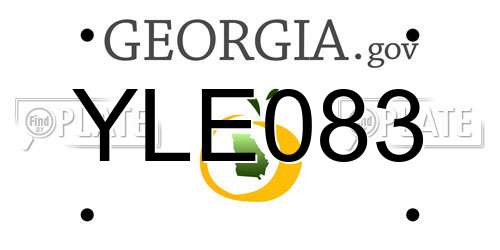 YLE083 Georgia License Plate