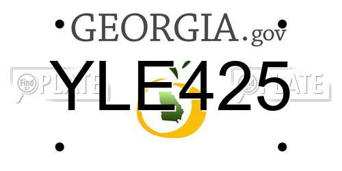 YLE425 Georgia License Plate