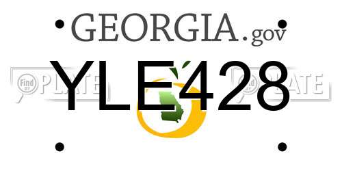 YLE428 Georgia License Plate